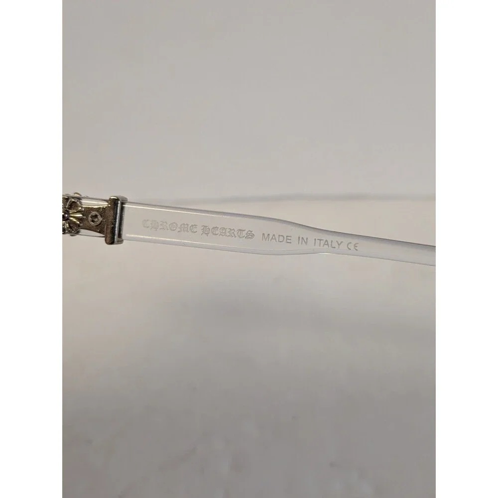 Chrome Hearts Clear Glasses Silver Cross Crystal Frames Eyewear 2273 53[]18-138
